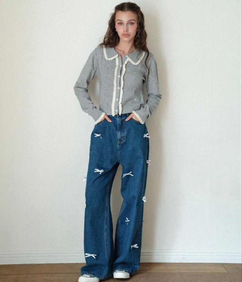アリソンブラウン / PETIT RIBBON LOOSE JEANS BOTTOMS – ALLISON BROWN