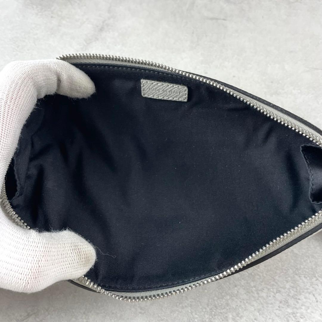 未使用級✨ スマイソン ペンケース サフィアーノレザー メンズ グレー