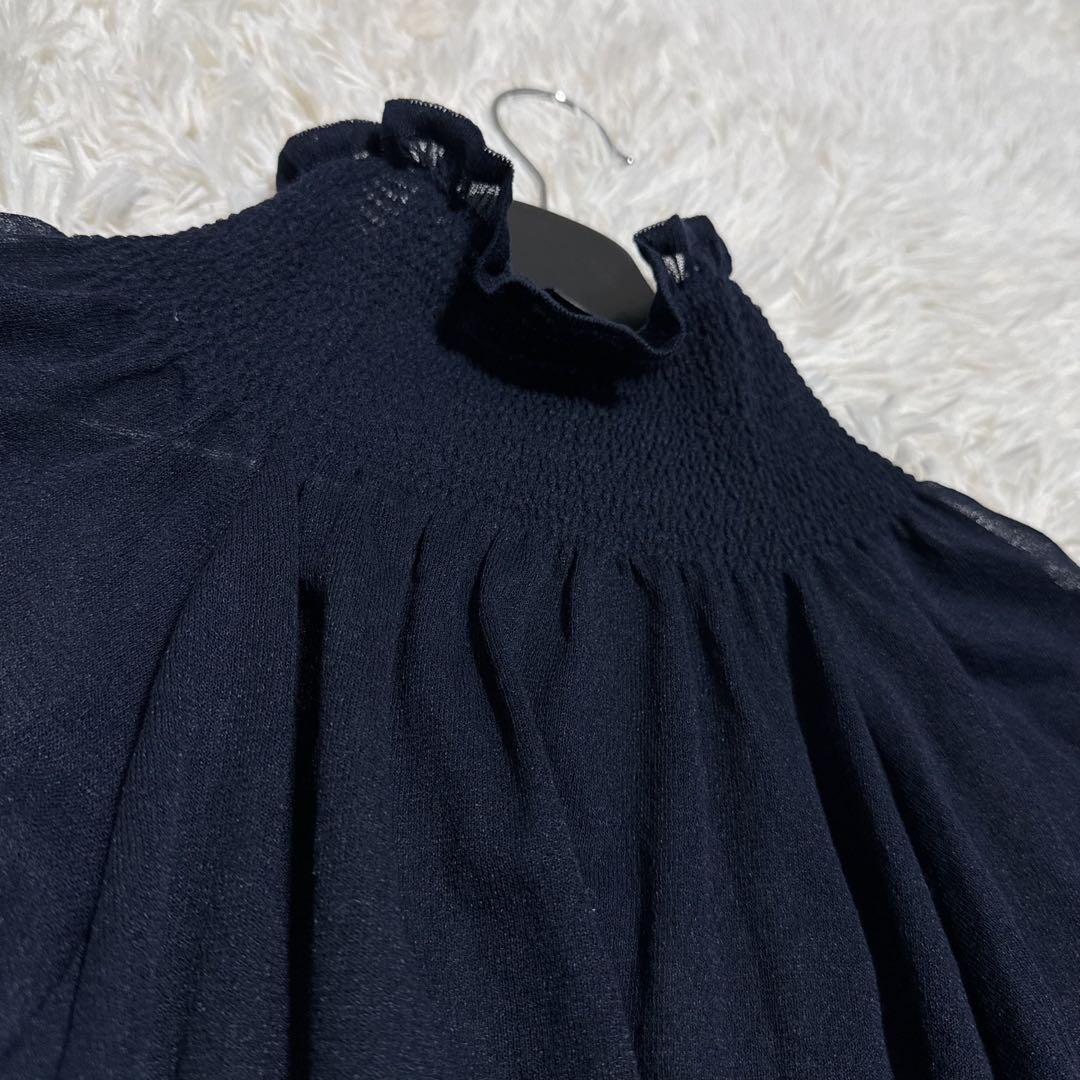 定価7万】 2025SS！ 極美品✨ ADORE シャーリングシアーニット 紺