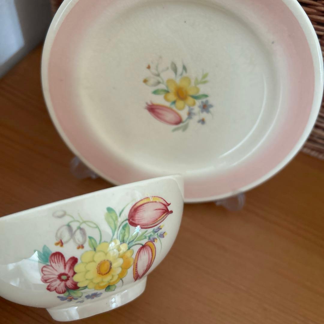 スージークーパー　スウォンジースプレイ　イギリス　　Susie Cooper スージークーパー スウォンジースプレイ ピンク コーヒーポット SUSIE