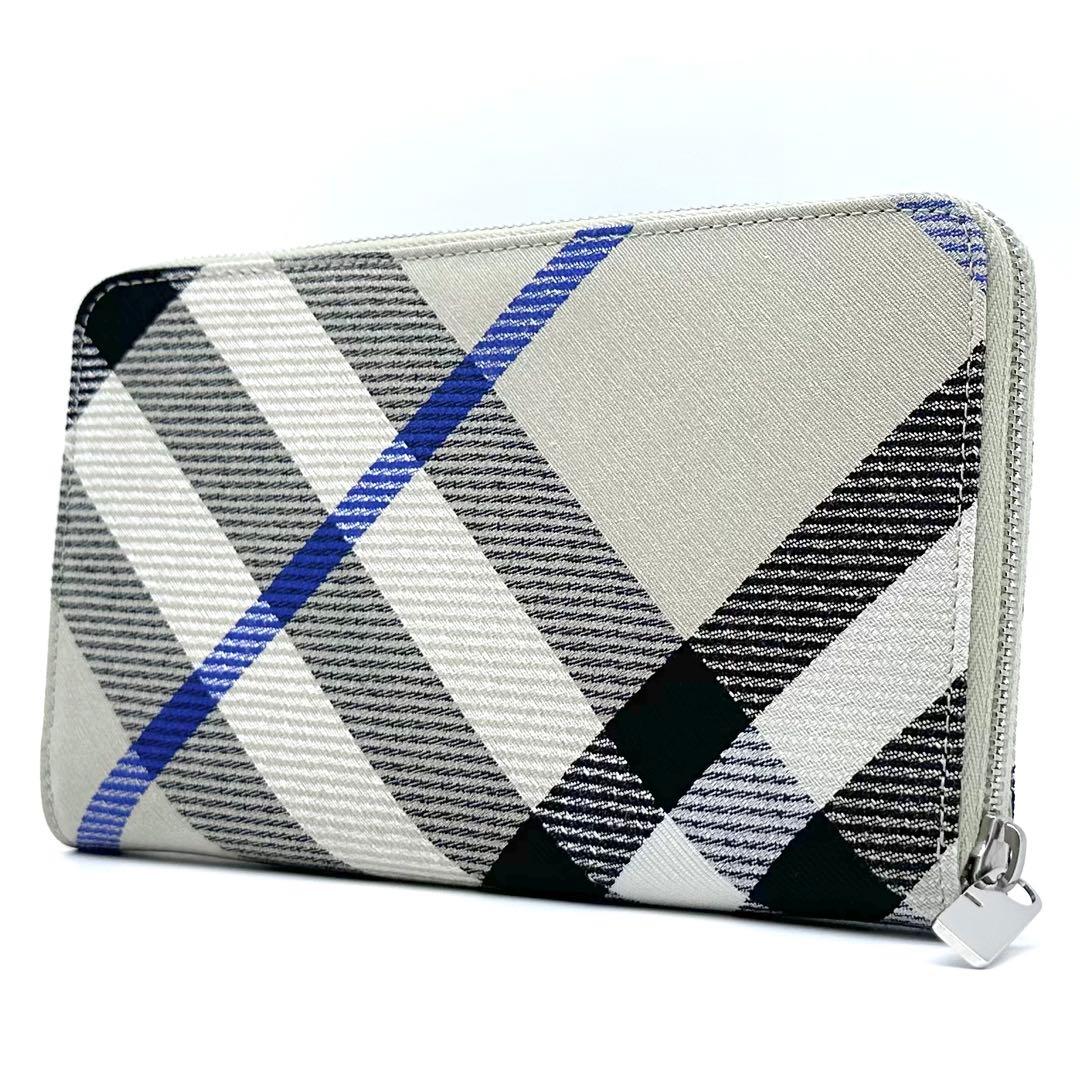 極美品✨BURBERRY 長財布 オーガナイザー ラウンドジップ メガチェック