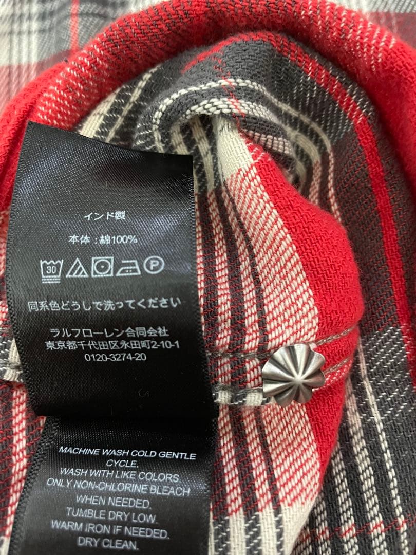 RRL チェック柄 ウエスタン ネルシャツ Sサイズ - メルカリ