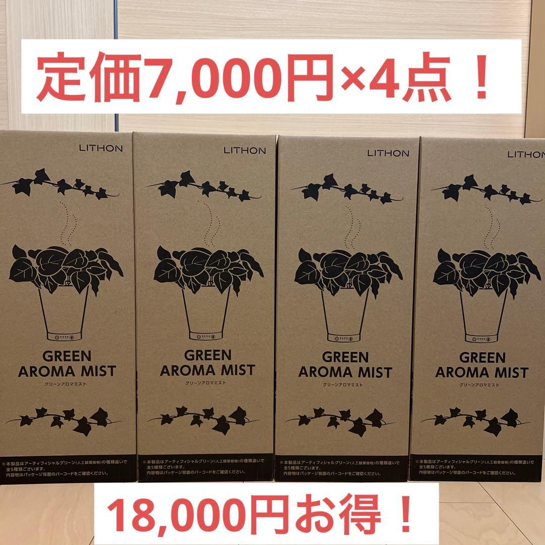 新品★LITHON ライソン グリーンアロマミスト 人工観葉植物 ディフューザー