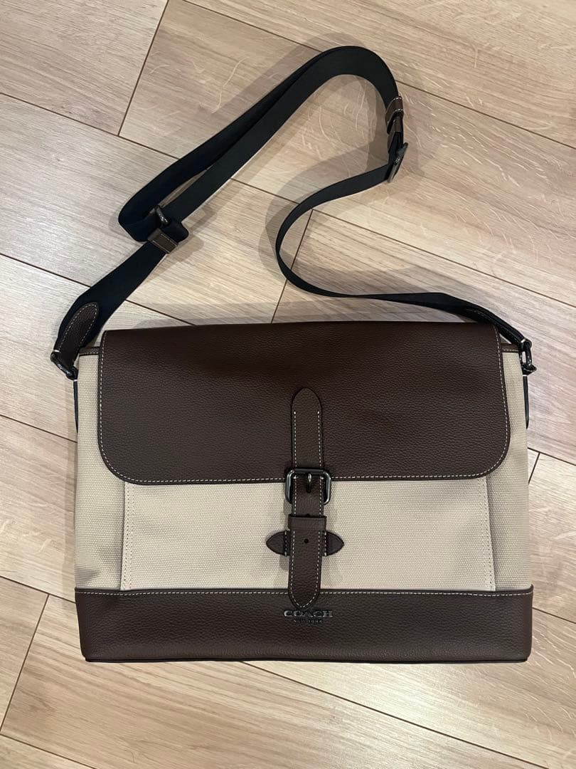 COACH メッセンジャーバッグ ブラウン/ベージュ