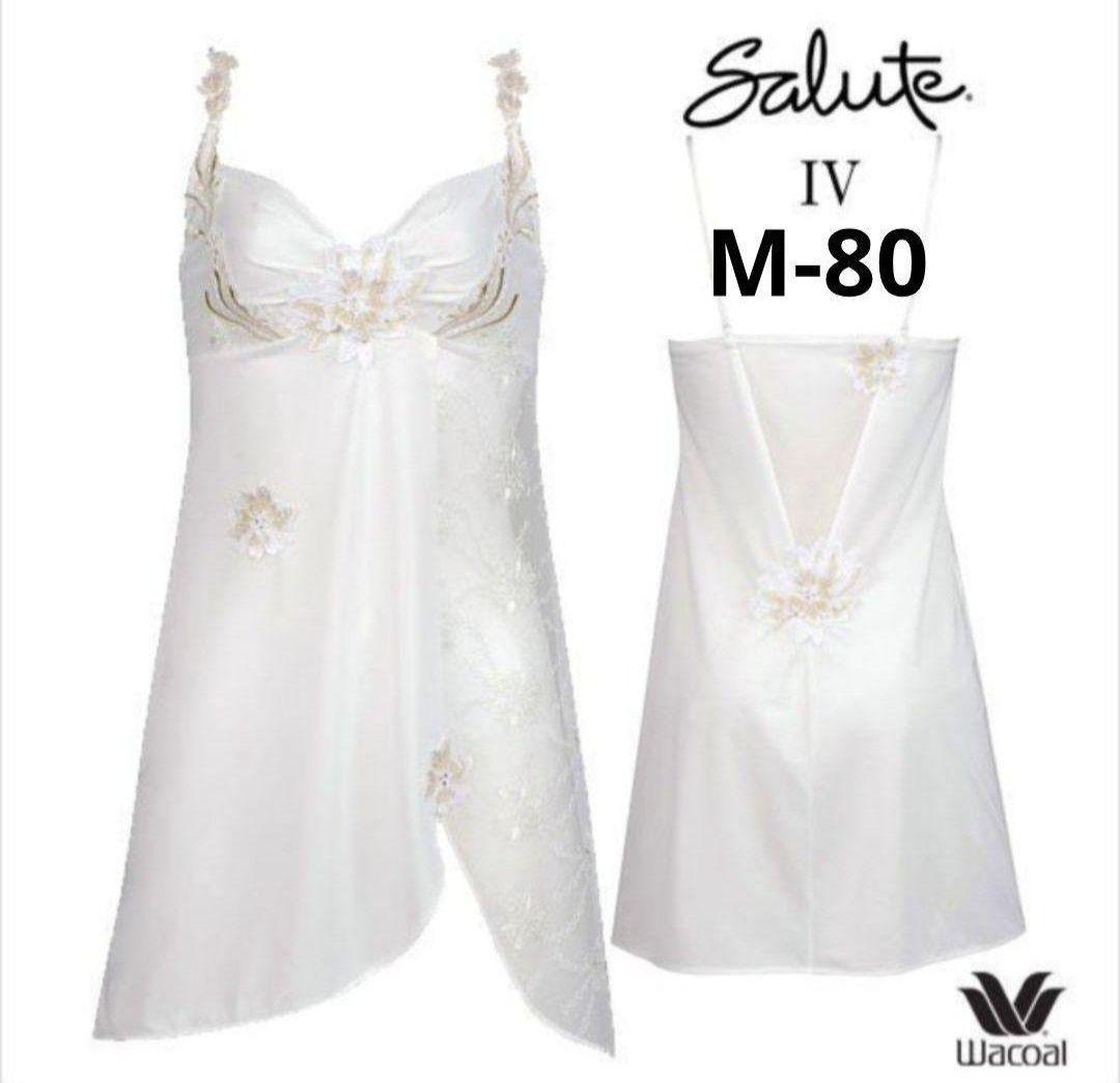 ワコール サルート 風花 スリップ Ｍ 丈80 アイボリー 定価18700