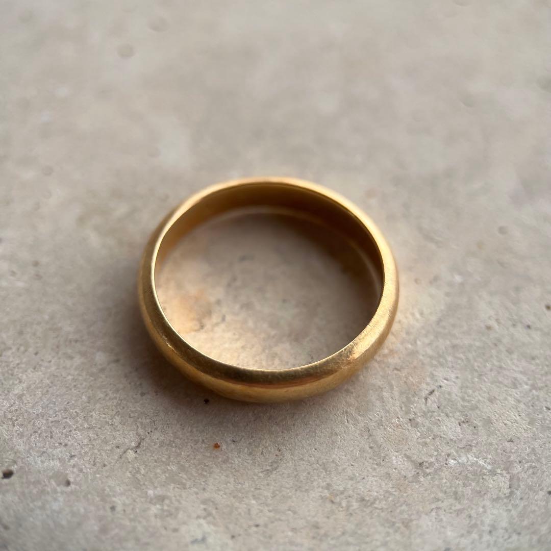 ゴールド リング 指輪 K18 18金 甲丸 かまぼこ 約10号 3.2g