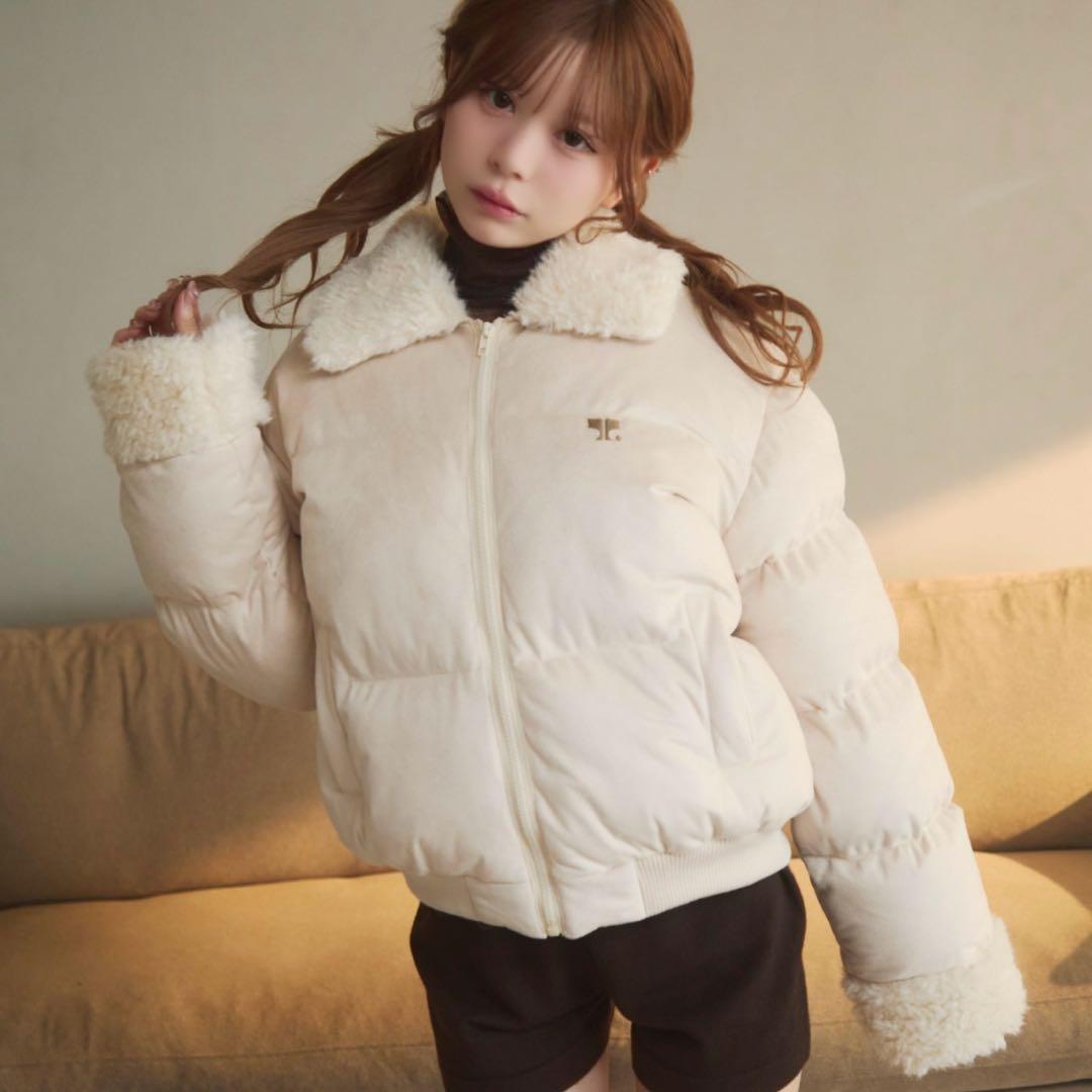 TITTY&CO. キルティングボアダウン アイボリー