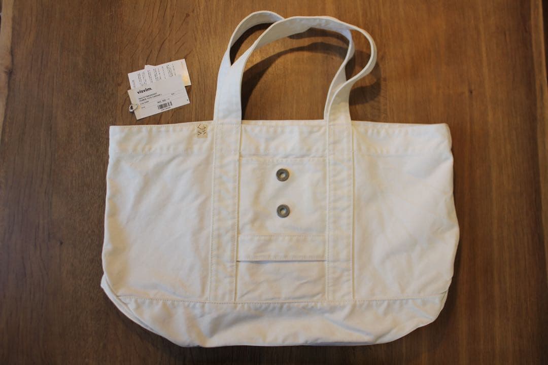 VISVIM R TOTE CANVAS L IVORY ビズビム