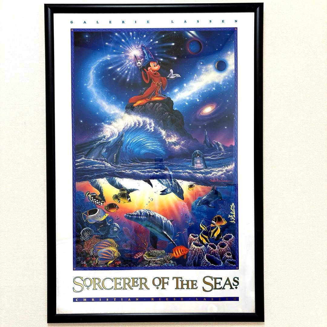 亜*ん様 ラッセン　ディズニー　コラボ　魔法使いの弟子　ミッキー　額入り　アート