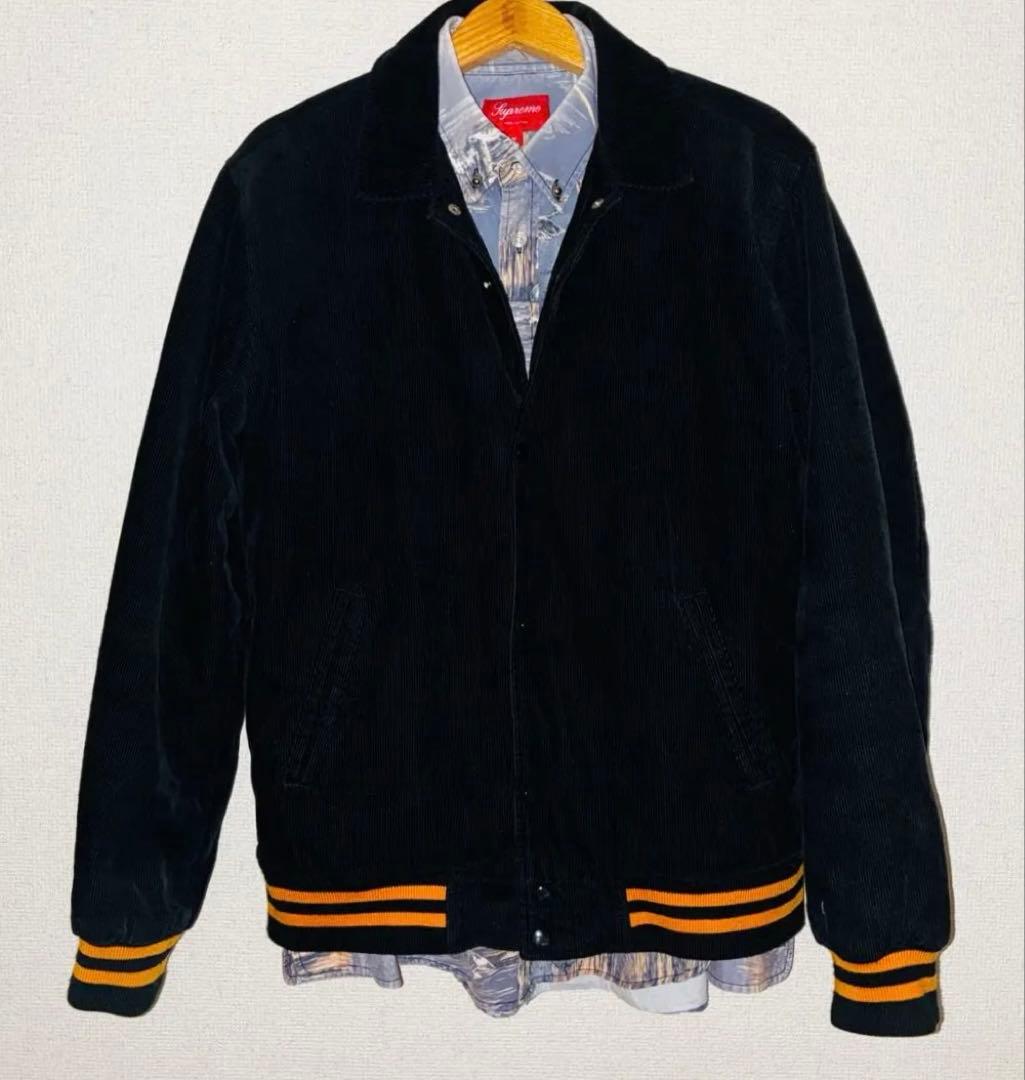 2012FW Supreme Corduroy Jacket スタジャン　美品 Supreme Old English Corduroy Varsity Jacket (BRAND NEW) Sulphur