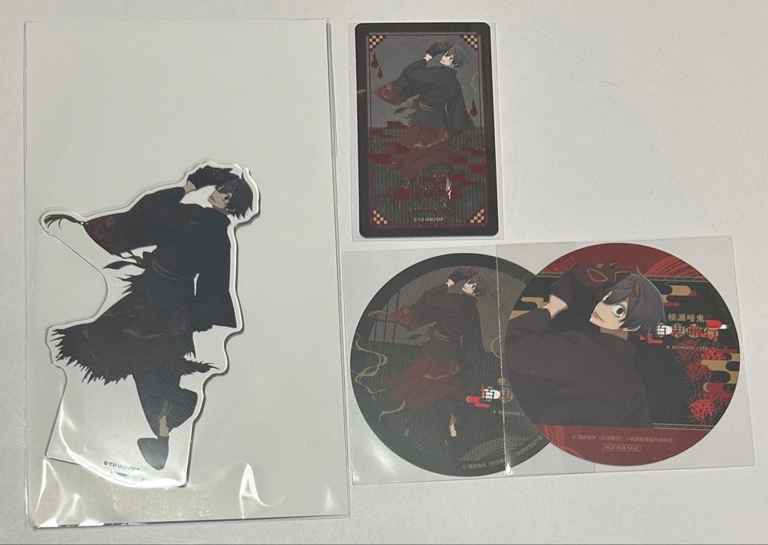 桃源暗鬼 アニメイトカフェ アクリルスタンド 箔押しカード コースター