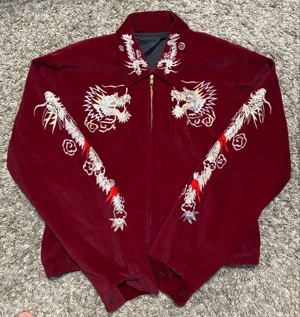 【ビンテージ】美品 別珍 90s～00sスカジャン スーベニアジャケット ベロア