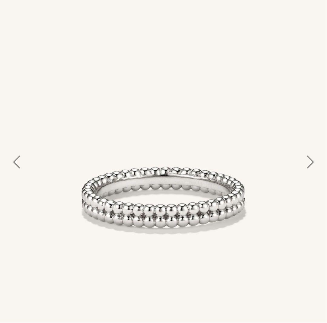 シルバー925 ビーズリング 9号（USサイズ5号）