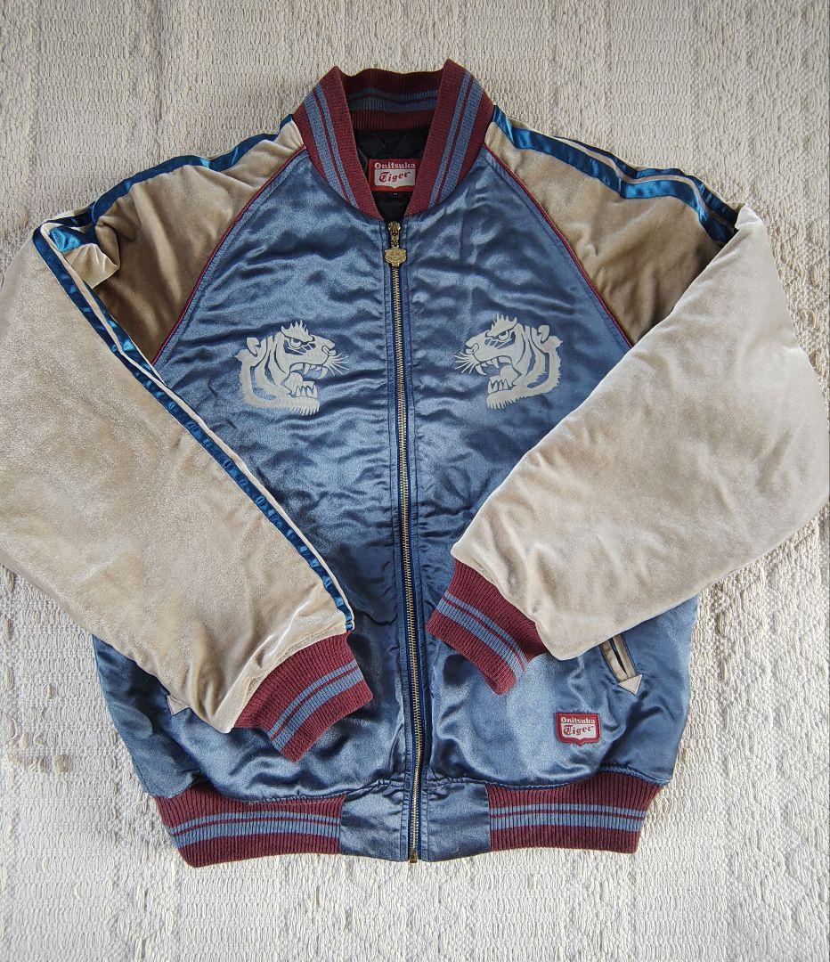 Onitsuka Tiger スカジャン 青/ベージュ