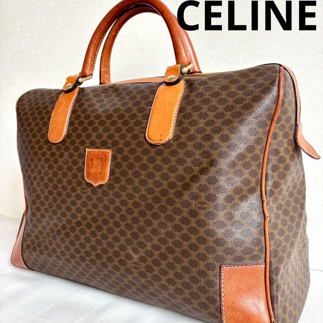 【セリーヌ】CELINE ボストンバッグ マカダム柄 旅行かばん オールド CELINE セリーヌ ボストンバッグ マカダム柄 ボストン バッグ