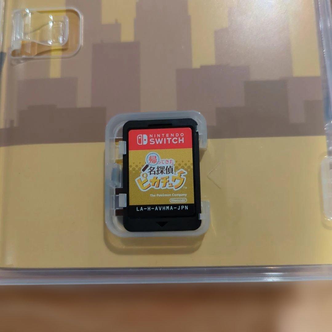 Switch 帰ってきた名探偵ピカチュウ 未開封プロモカード付き - メルカリ