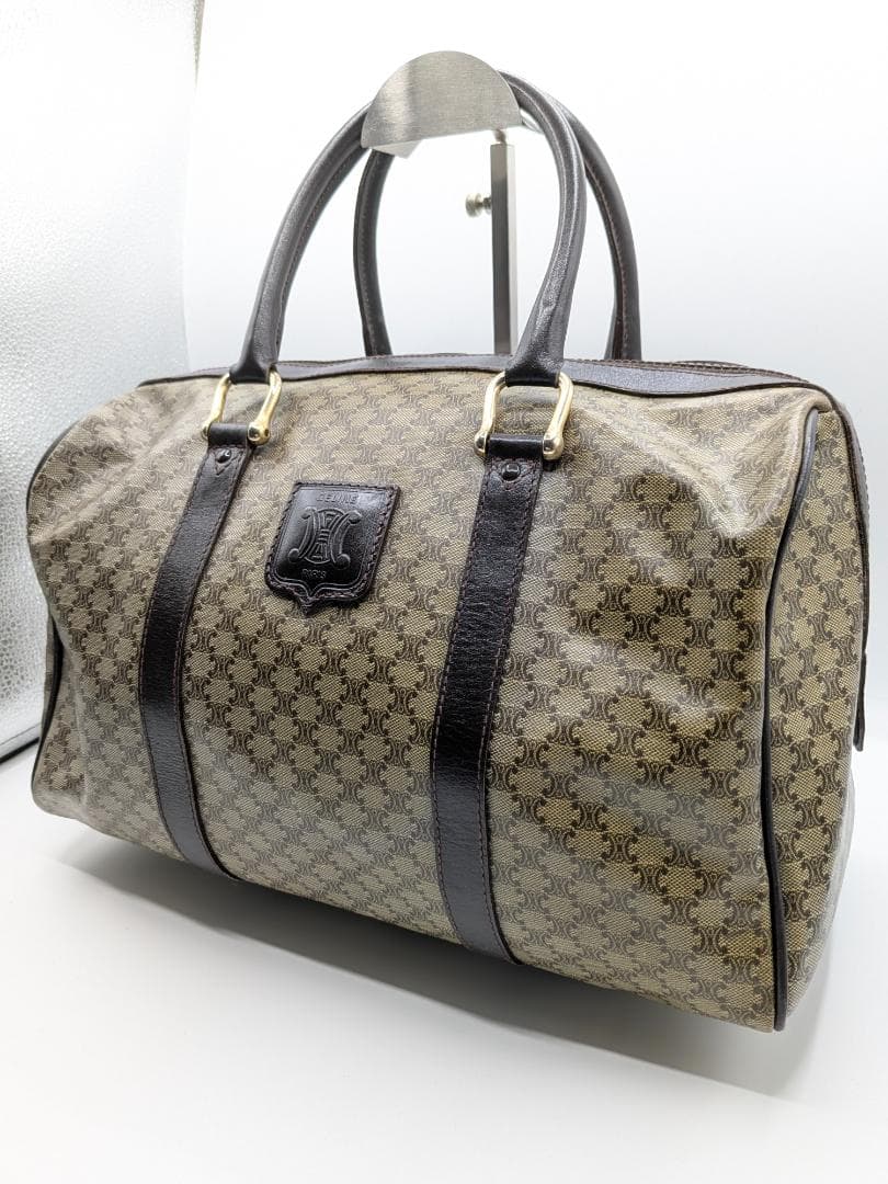 良品✨ セリーヌ ボストンバッグ マカダム PVC ベージュ 0RL