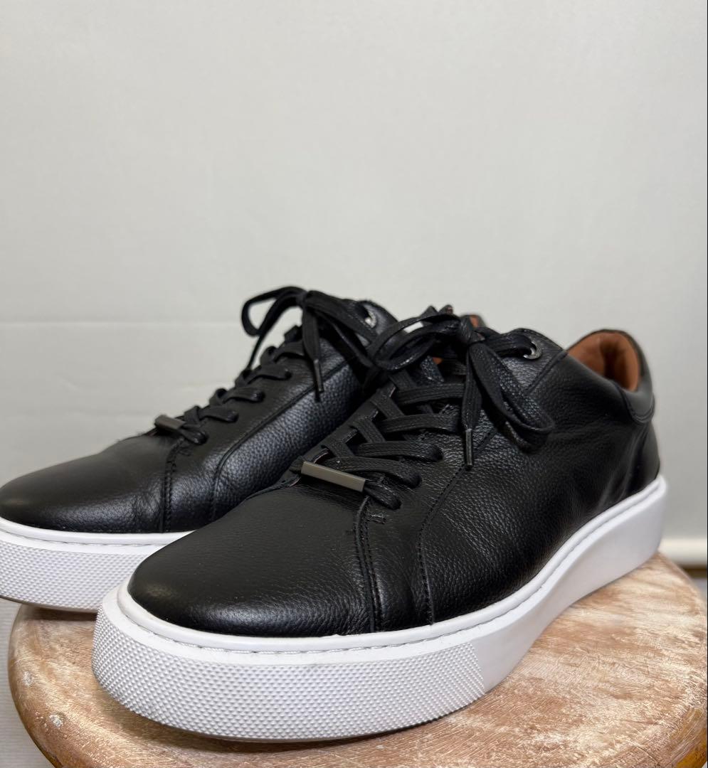 AOURE DEVICE1 ブラックレザースニーカー 27.5cm