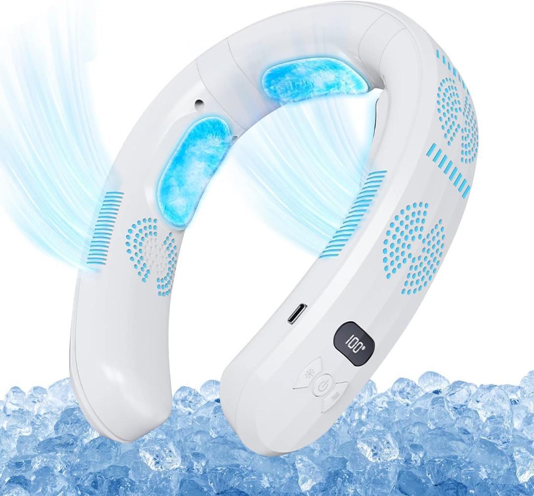 首掛け扇風機 ネッククーラー＆ネックヒーター冷暖両用 冷却プレード付き