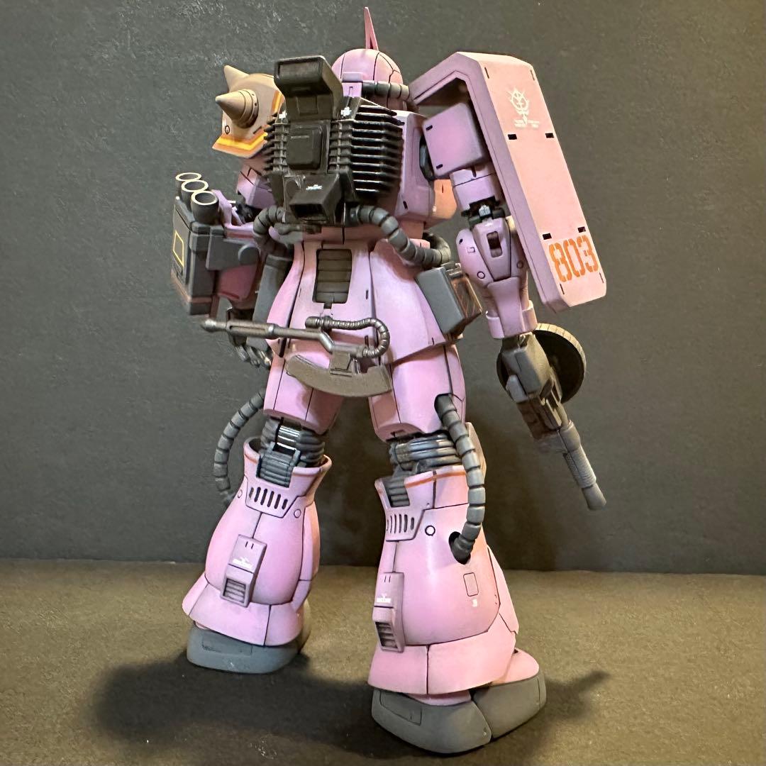 HG 1/144 ザク・デザートタイプ ピンクパンサー隊機 塗装済 完成品