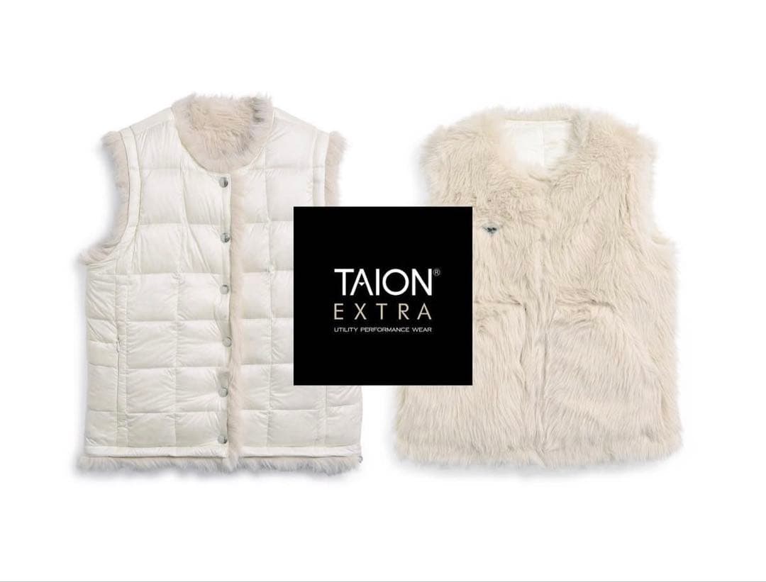 TAION ホワイト ダウンベスト　1/30まで値下！
