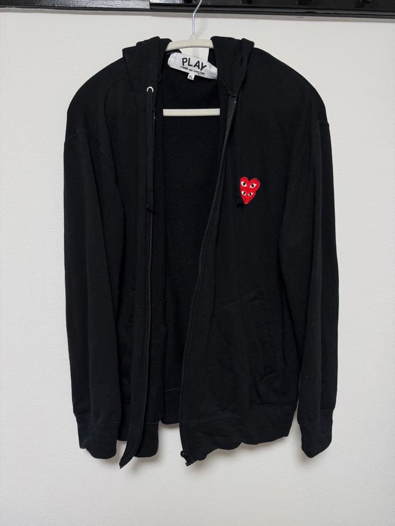PLAY COMME des GARCONS ダブルハートジップアップ パーカー