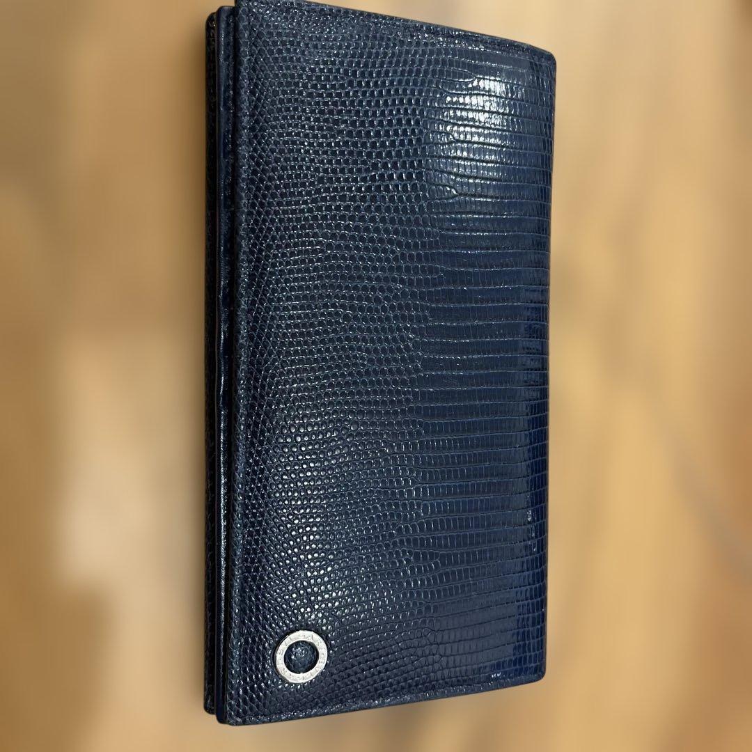 BVLGARI ネイビー 長財布