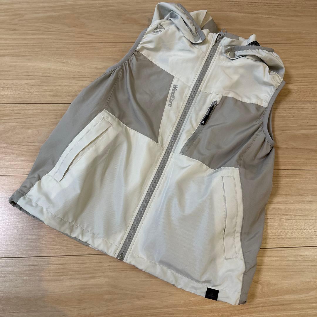 ワークマン　子ども用　空調服 ワークマン ウィンドコア制菌消臭シェルベストキッズ アクア 150 子供