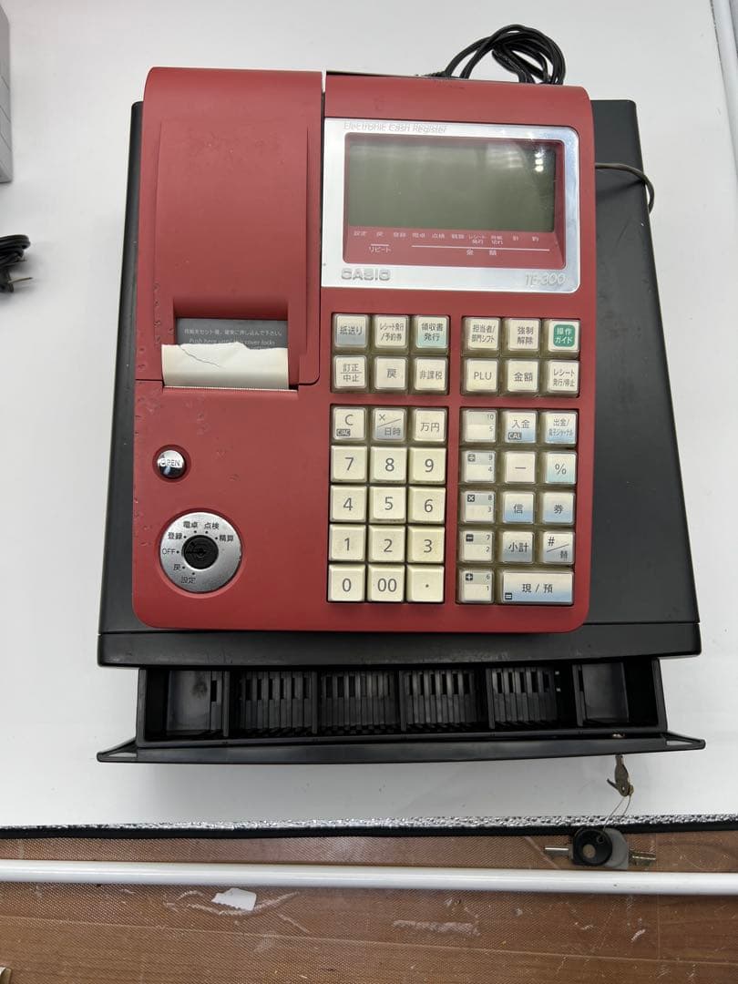 CASIO TE-300 赤 レジスター