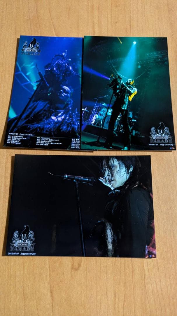 BUCK-TICK メモカぴあ PARADE 2012 櫻井敦司 3枚セット - メルカリ