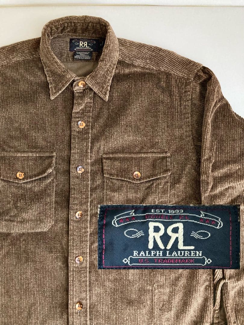 レア 希少 モーリシャス製 初期 RRL 三つ星 コーデュロイ シャツ ブラウン 2026年最新】ラルフローレン 三ツ星の人気アイテム - メルカリ