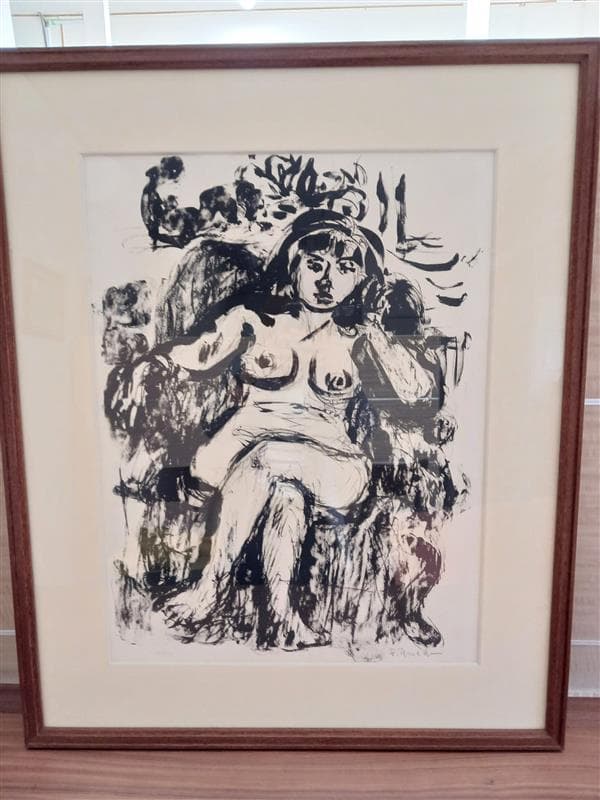 梅原龍三郎「座る裸婦キャッシー」