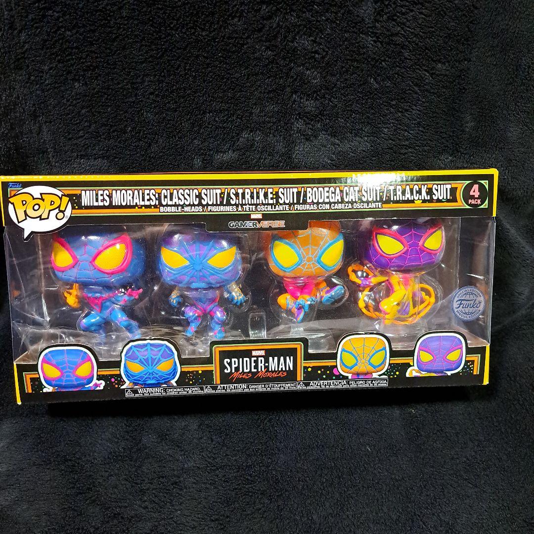 FUNKO POP　スパイダーマン　4種　ブラックライト　ファンコポップ　限定