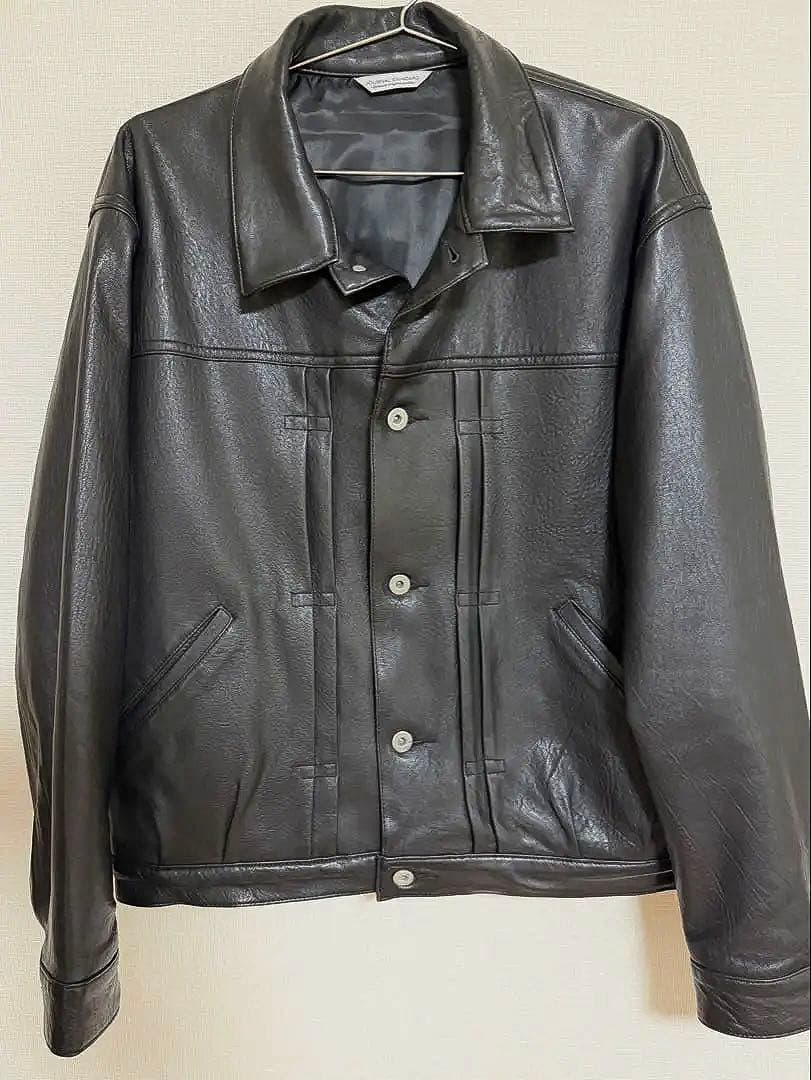 美品　ジャーナルスタンダード／ラムレザー／トラッカージャケット／ブラック／M