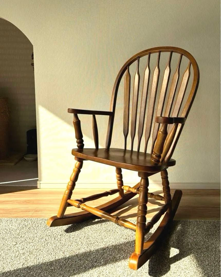 ロッキングチェア ウィンザーチェア 木製 天然木 ラバーウッド 北欧 レトロ 楽天市場】ダイニングチェア ウィンザーチェア ボウバック