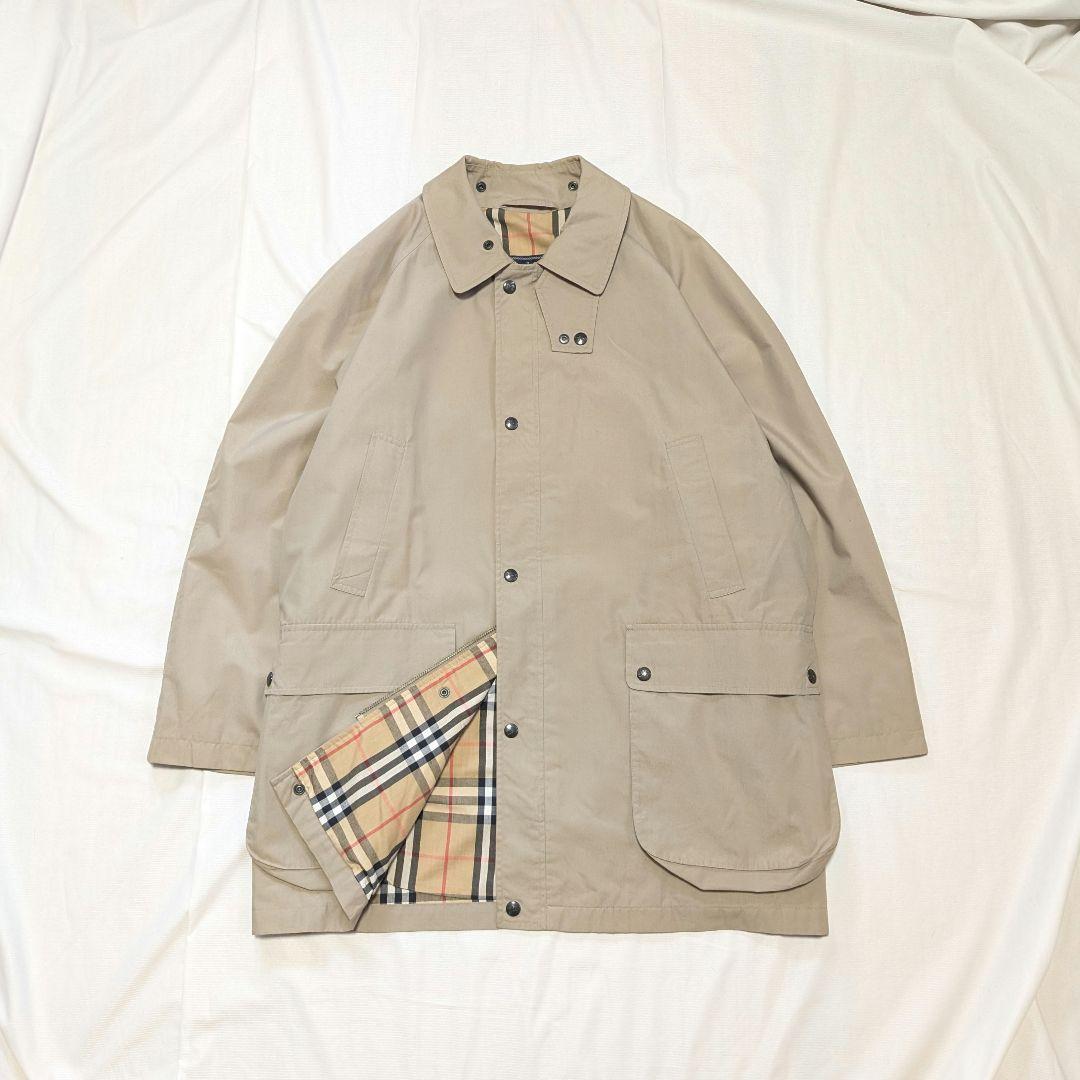 【Burberrys】90sイングランド製ハーフコート・カーコート　ベージュ Burberrys】90sイングランド製ハーフコート・カーコート ベージュ