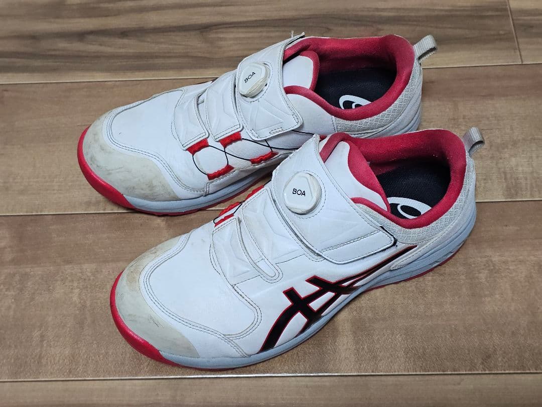 ASICS 安全靴 28㎝ BOAシステム ホワイト/レッド