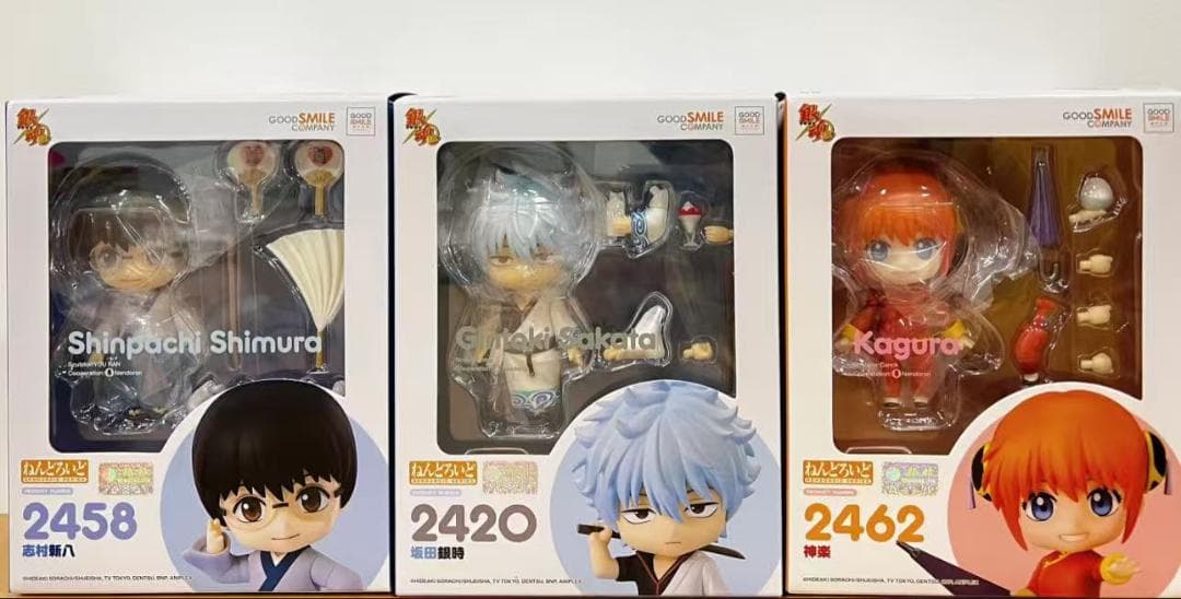 新品 银魂 ぎんたま ねんどろいど 坂田銀時 神楽 志村新八 万事屋全3種