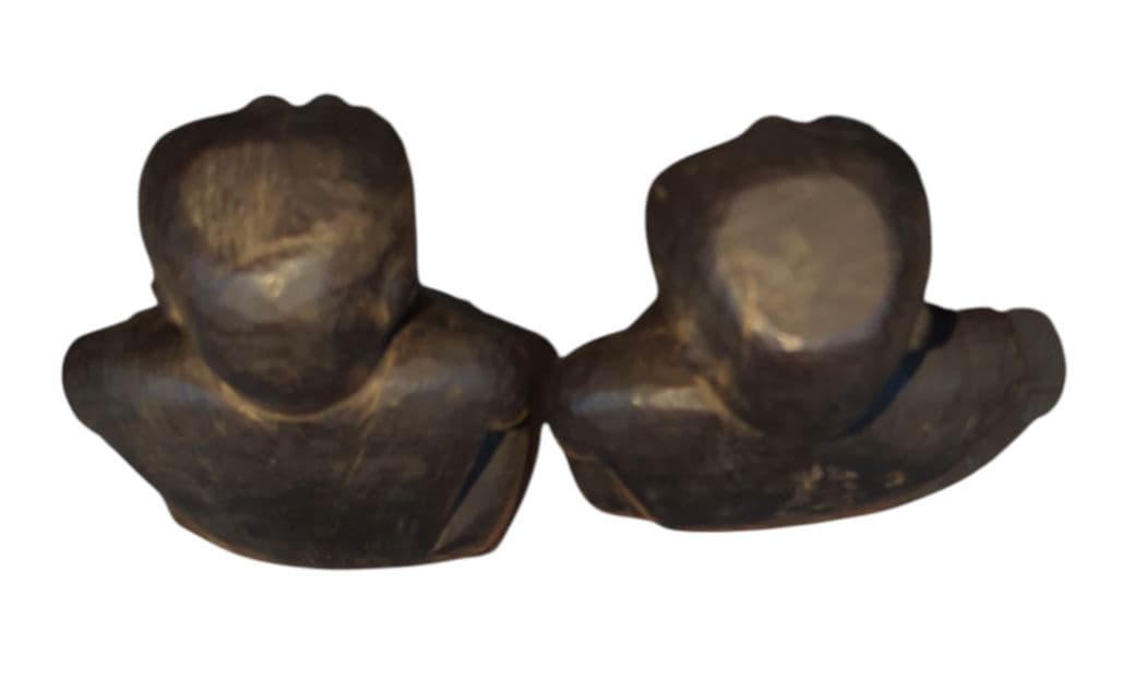 アフリカンアート 木製人型彫刻 2体セット 【 希少 パラオ トコベイ