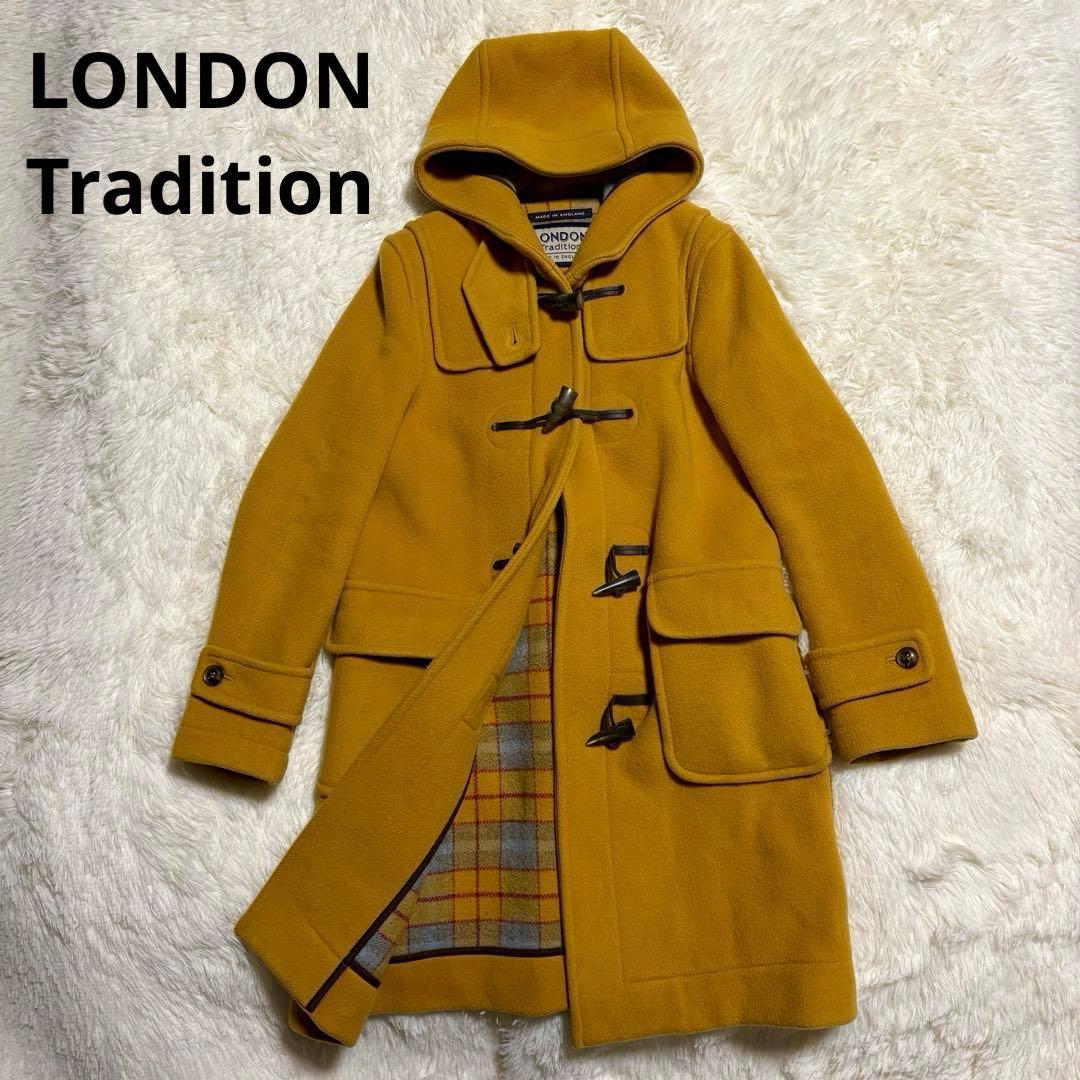 【美品】　LONDONTradition ダッフルコート 裏チェックウール 34