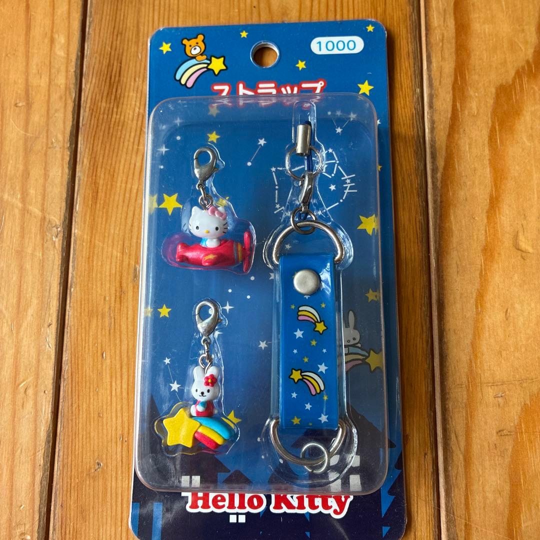 7*福様 Hello Kitty ストラップ 夜空 飛行機 キャシー