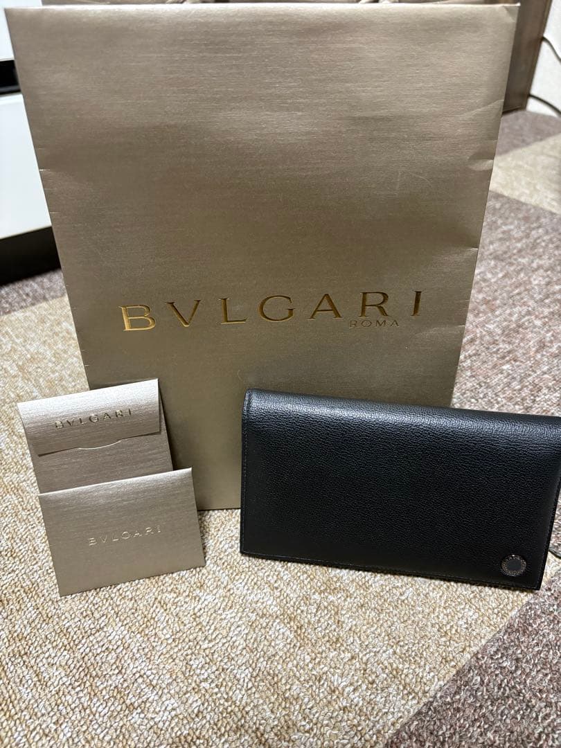 BVLGARI レザー長財布 グリーン