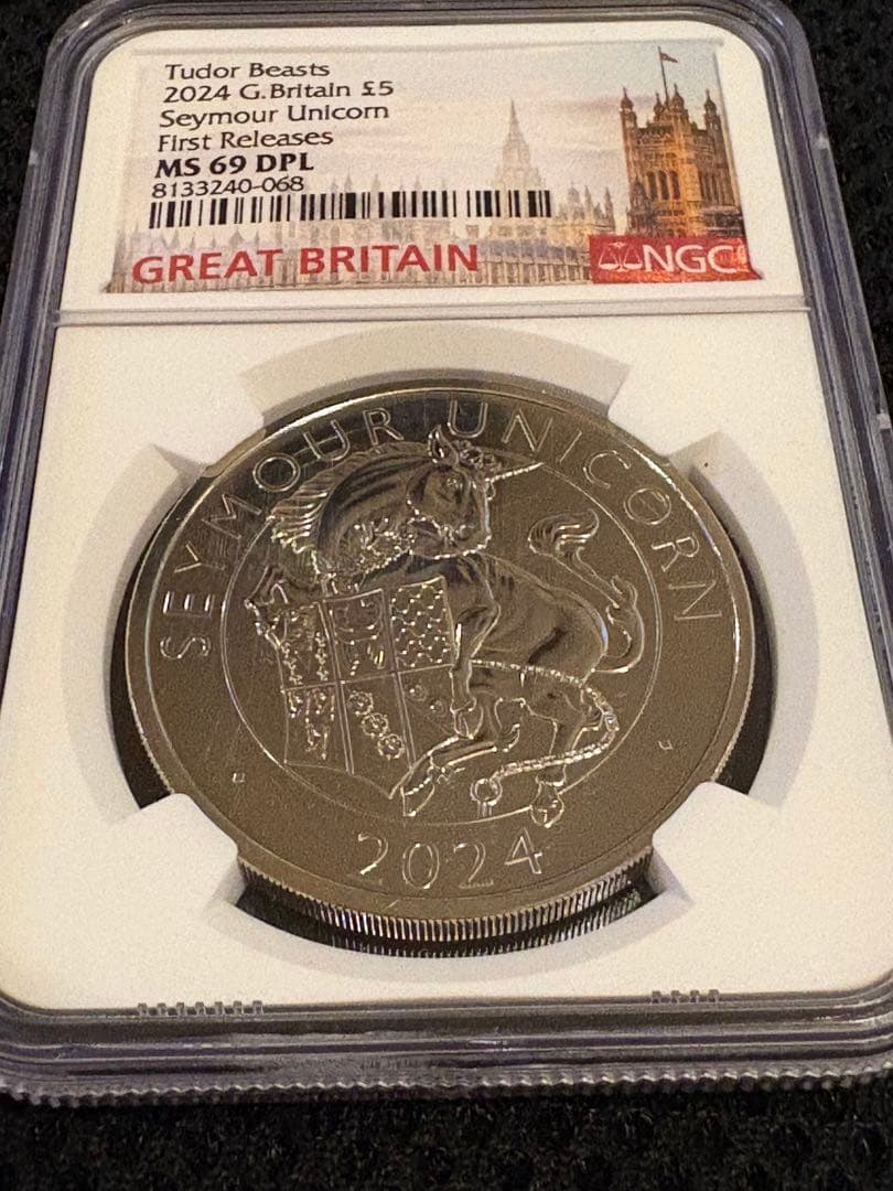 2024 英国 £5 テューダービーストNGC MS69 DPL