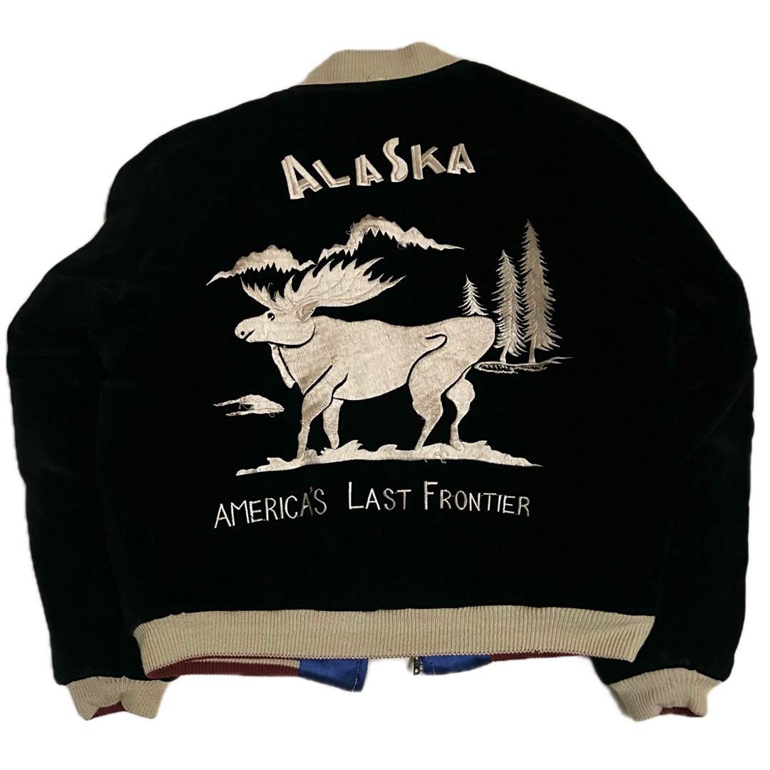 テーラー東洋 ヘラジカ×地図刺繍別珍×サテンキルティングアラスカジャン