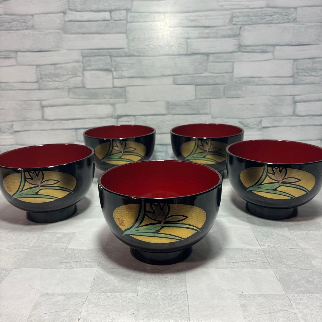 塚田外志男 金箔 汁椀 味噌汁椀 5客 - メルカリ