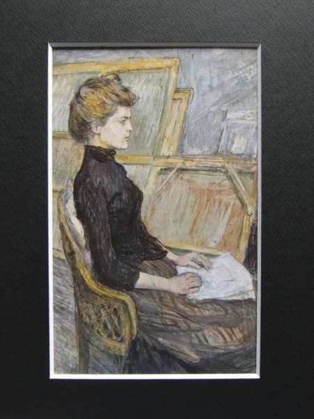 ロートレック、エレーヌ・ヴァリ、希少画集画、状態良好、新品高級額装付