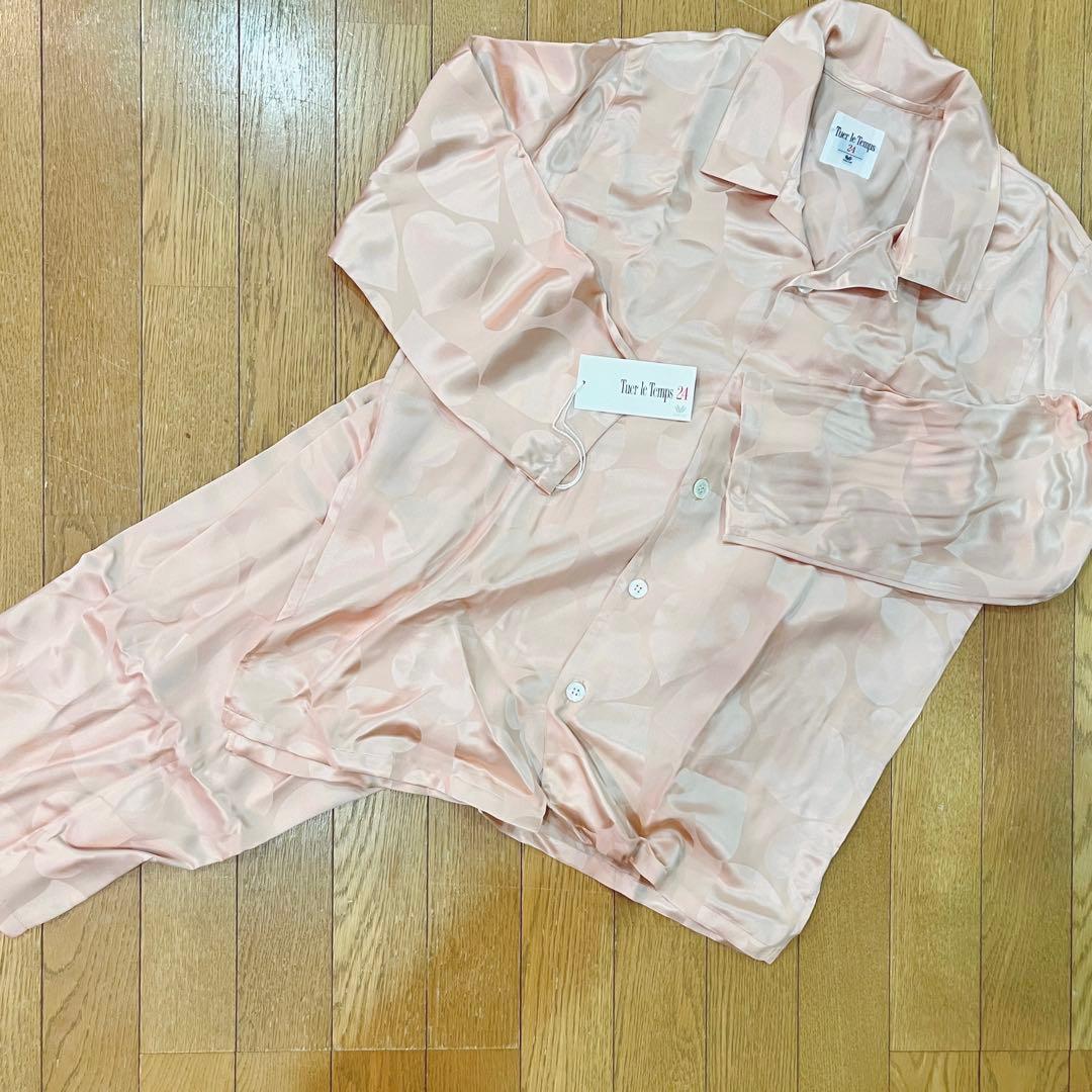 Tuer le Temps シルクパジャマ Mサイズ ピンク