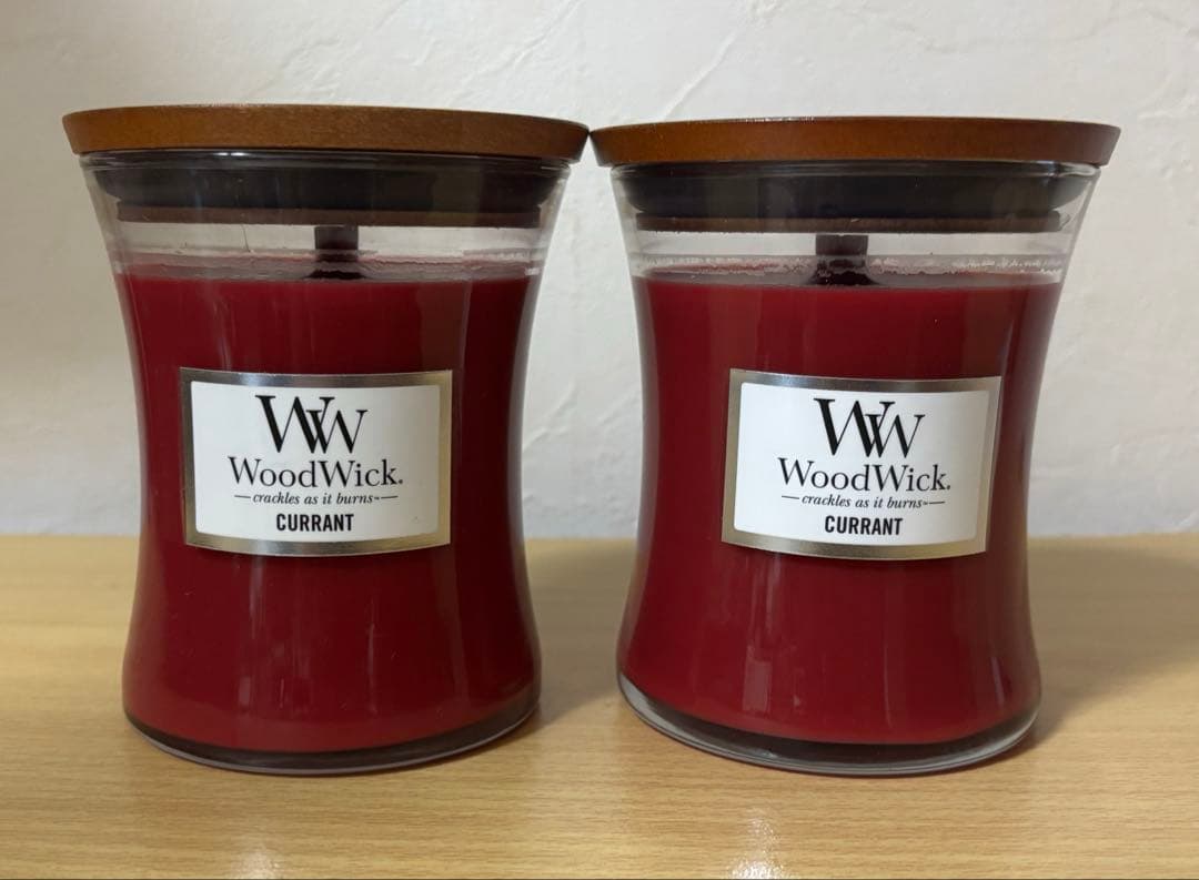 【カラント】Woodwick ウッドウィック　Mサイズ　キャンドル