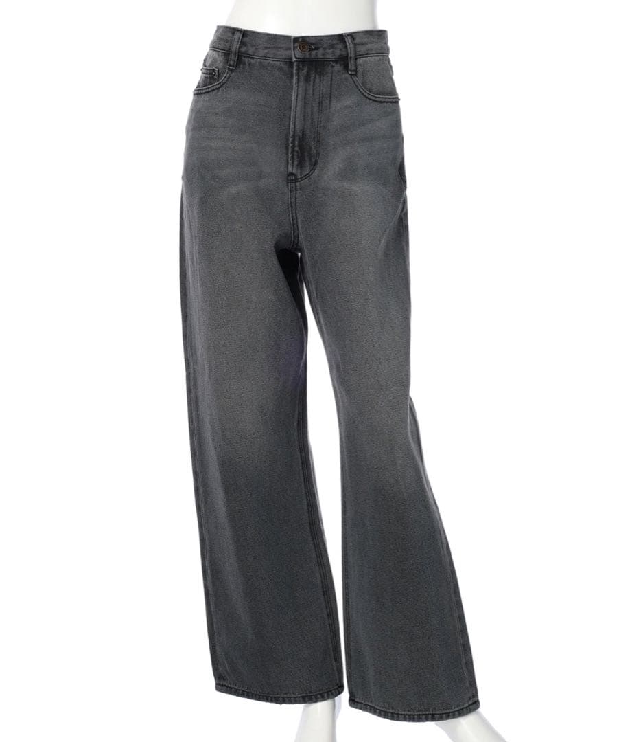 【新品未使用】Arpege story ブラック ワイドデニムパンツ