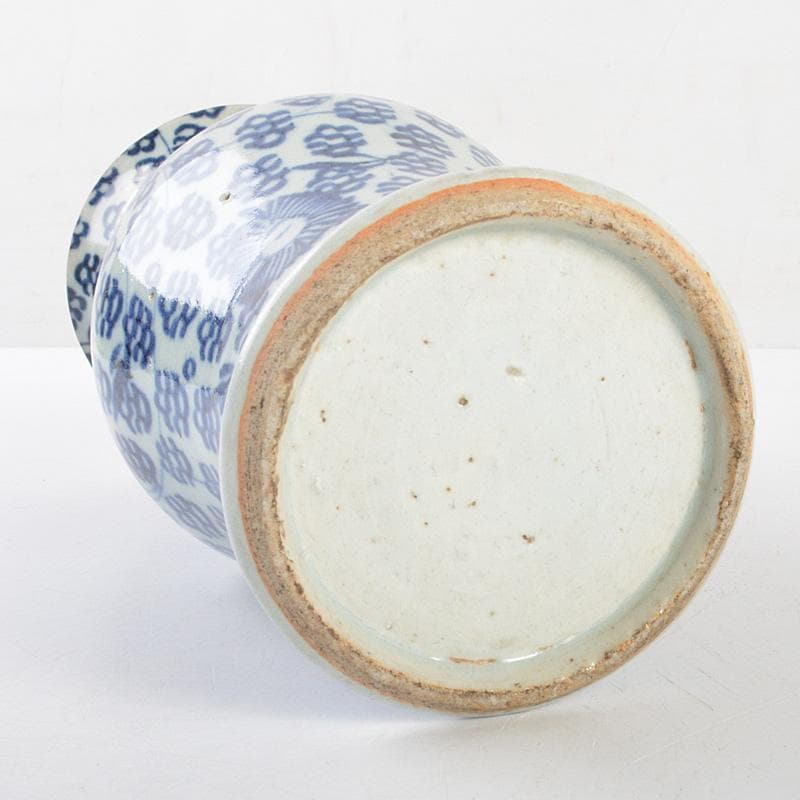 中国 新渡 青花 花文瓶 V R6030